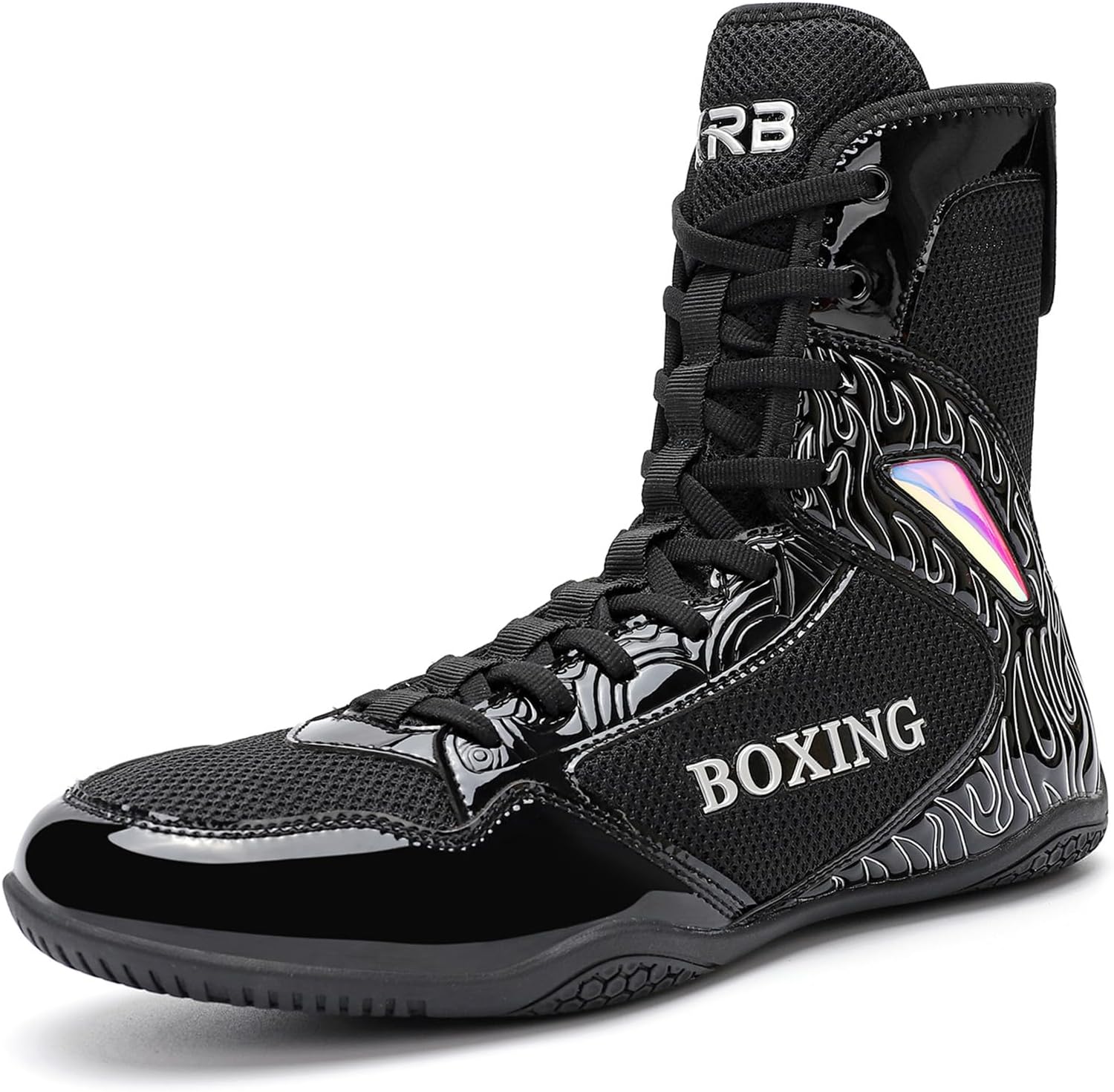 [ZHENSI] メンズボクシングシューズ プロフェッショナルファイティングインドアフィットネススポーツブーツ ベアフットフラット軽