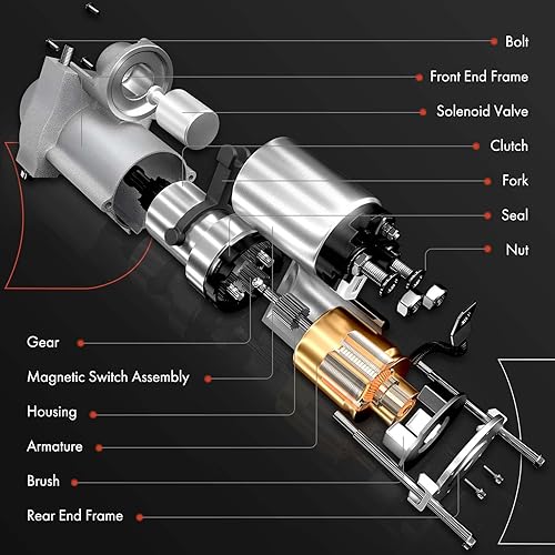 Miniatura 4 de A-Premium Motor de arranque compatible con los modelos Toyota, Lexus, Scion y Pontiac - Camry, RAV4, Corolla, Highlander, Sienna, Matrix, Avalon,