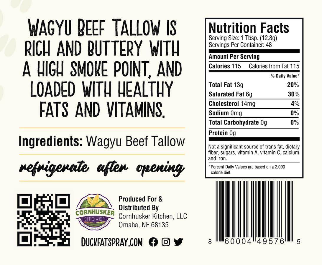 Cornhusker Kitchen Premium Rendered Tub 1.5lbs (Wagyu Beef)