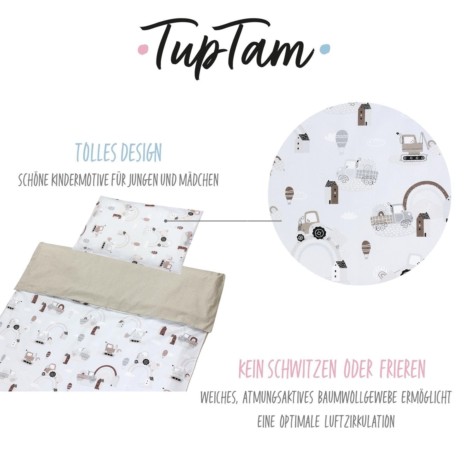 TupTam Juego de Ropa de Cama para Niños, de 2 Piezas., Conejo/Rosa/Lunares, 120x90 cm — view 177