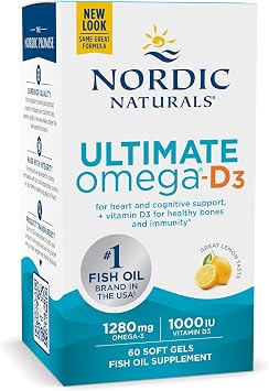Nordic Naturals Ultimate Omega-D3 60 Softgels, Lemon