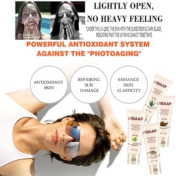 DISAAR BEAUTY Sunblock Cream Refreshing Sunscreen Face Neck Arms Skin Damage SPF 60/90 PA++ UVA/UVB Protection 40ml/1.35fl.oz (SPF 60 Aloe Vera Sunblock Cream)