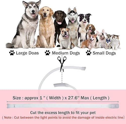 Miniatura 6 de Collar de perro recargable USB-C, collar de luz multicolor súper brillante, resistente a la intemperie, luz de seguridad para caminar por la noche,