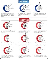 Vista 7 de The Pencil Grip Original, Ayuda universal ergonómica para escribir, para zurdos y diestros, Escarcha