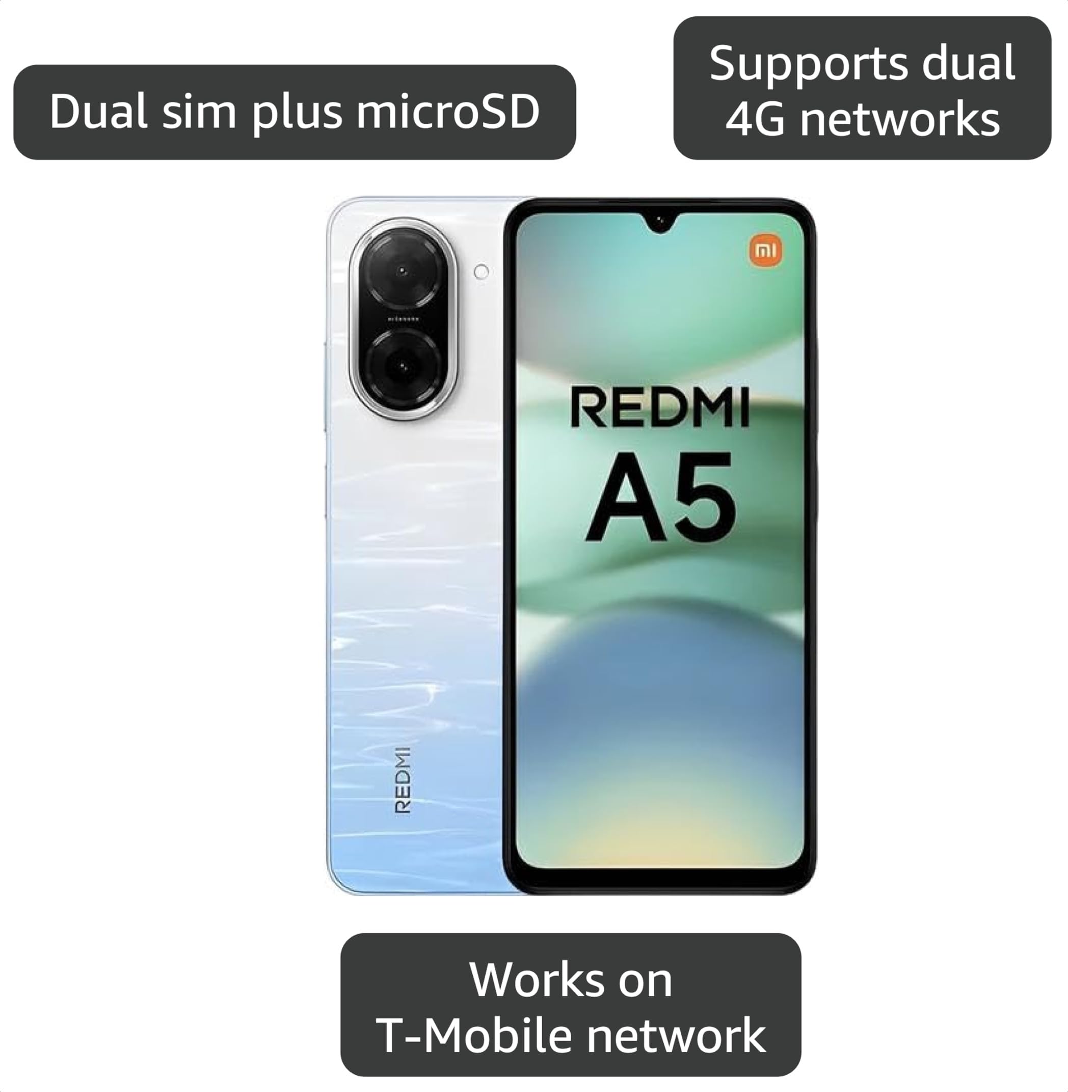 Amazon.com: XIAOMI Redmi A5 4G LTE (for Tmobile Tello & Global