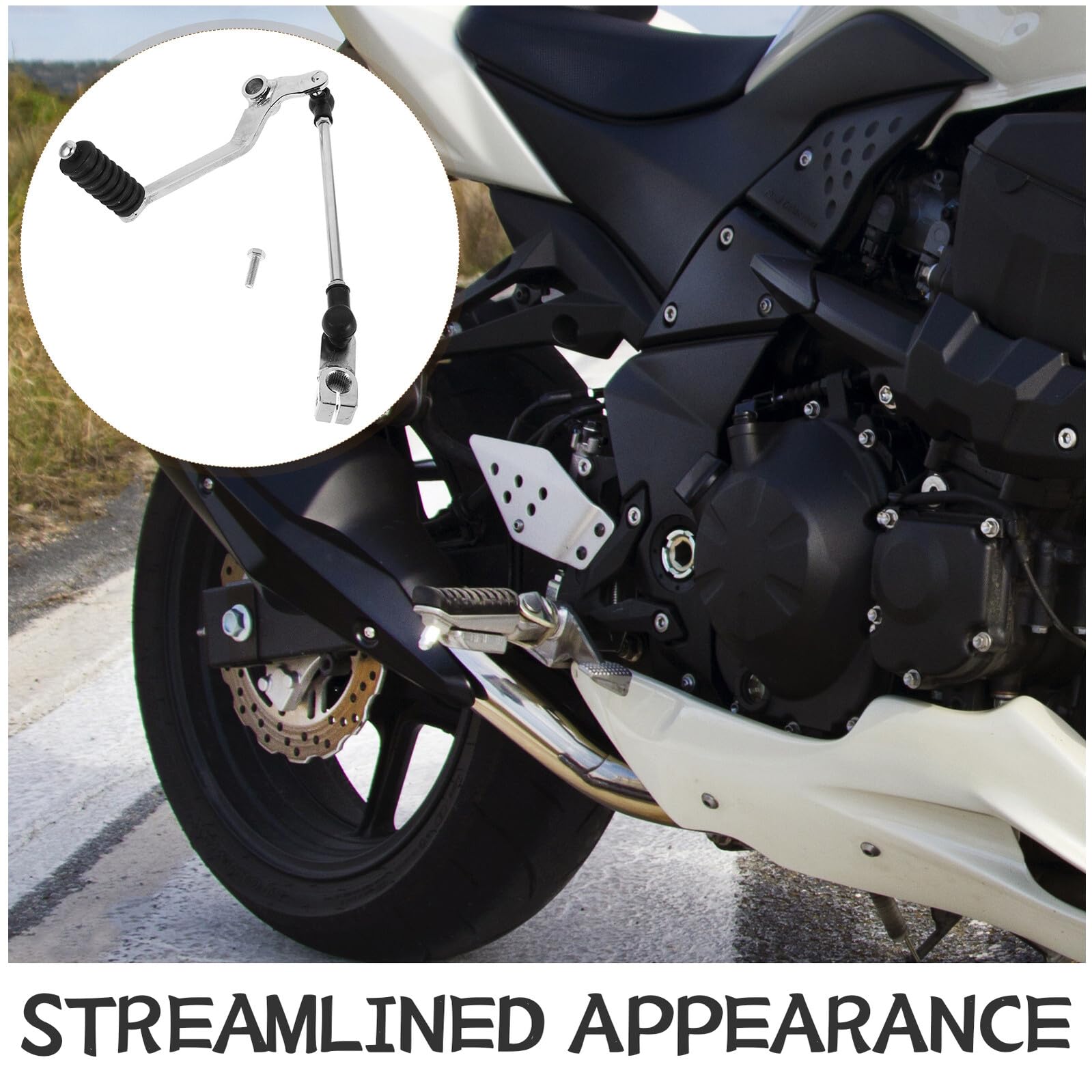 Healvian Palanca de Cambios de Motocicleta Compatible con Honda Palanca de Acero Inoxidable para Reemplazo Pedal de Cambio Resistente para Reparación y Uso en Carretera