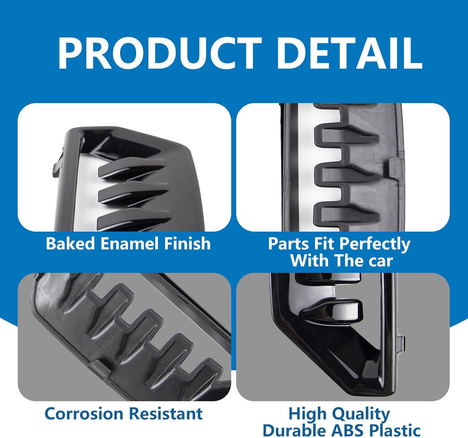 Bumper Grille Cover Air Duct Passenger & Driver Side Fit For GMC Sierra 1500 2022 2023 2024 2025, Bumper Grille Cover Air Duct Assembly Replaces 84869628 GM1038287 84869627 GM1039287 (Left & Right)