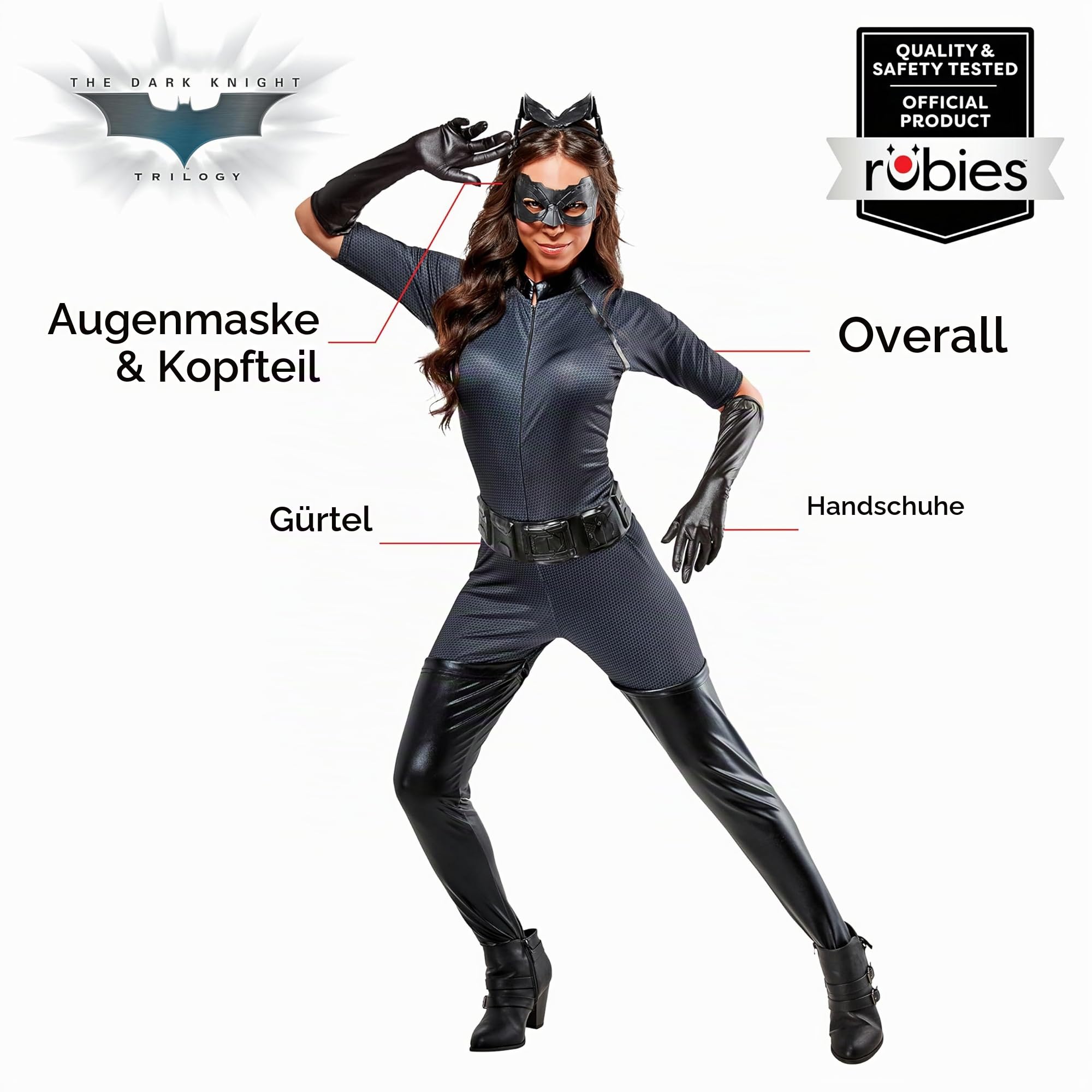 Rubie's Offizielles Catwoman Damenkostüm, Erwachsenen Kostüm, Size L