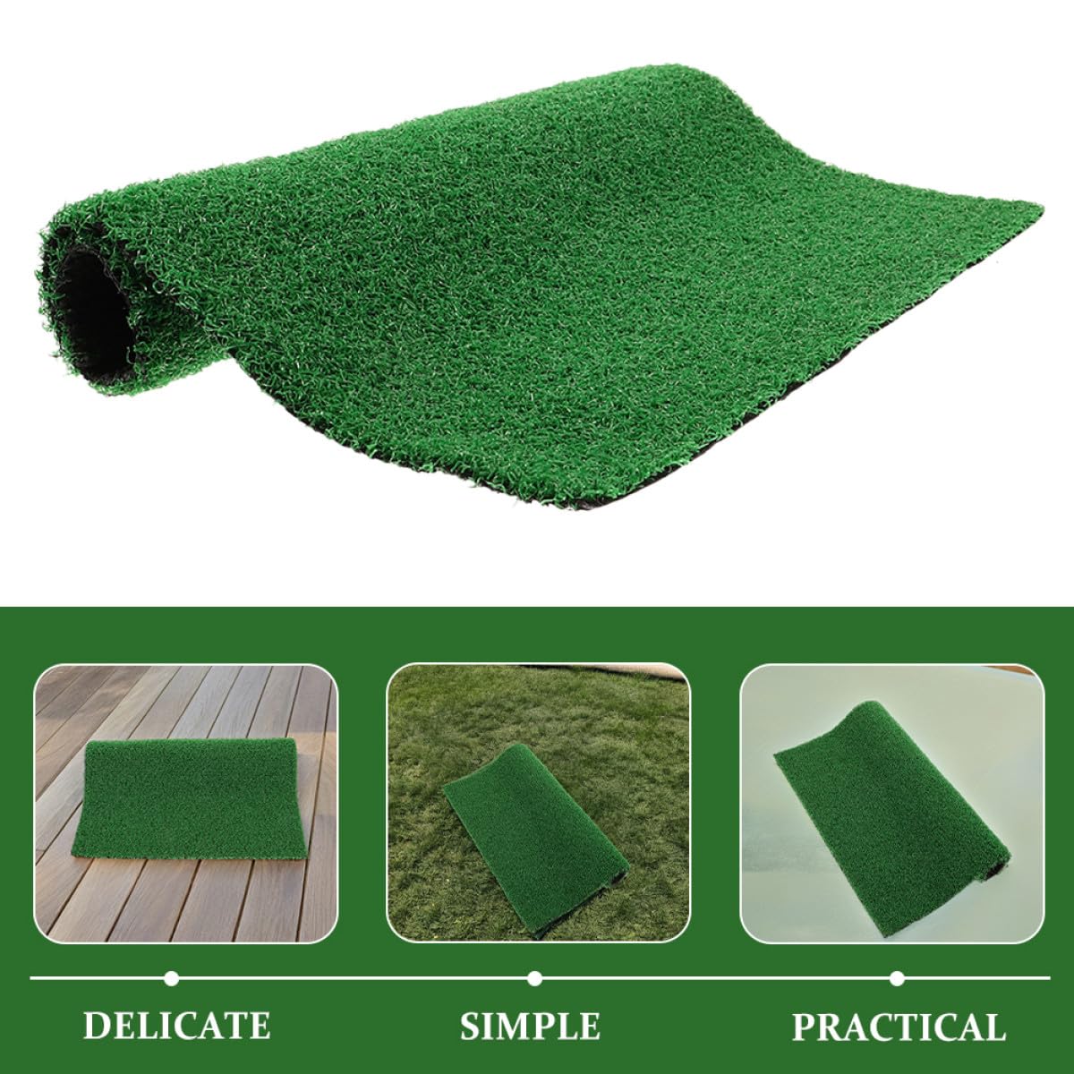 ULTECHNOVO Plataforma de Césped Sintético para Tortugas 60x35 Cm, Alfombra Realista para Hábitat de Reptiles, Rampa Fácil de Escalar y Zona de Descanso para Acuarios y Terrarios
