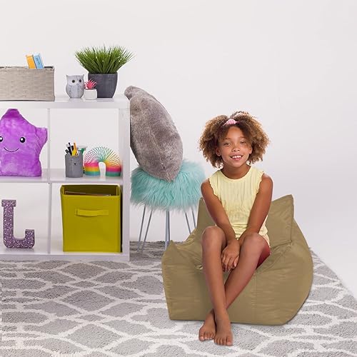 Miniatura 714 de Posh Creations Puf estructurado cómodo para jugar, leer y ver la televisión, Malibu Lounge, tela de lona para colorear, criaturas Criaturas de tela