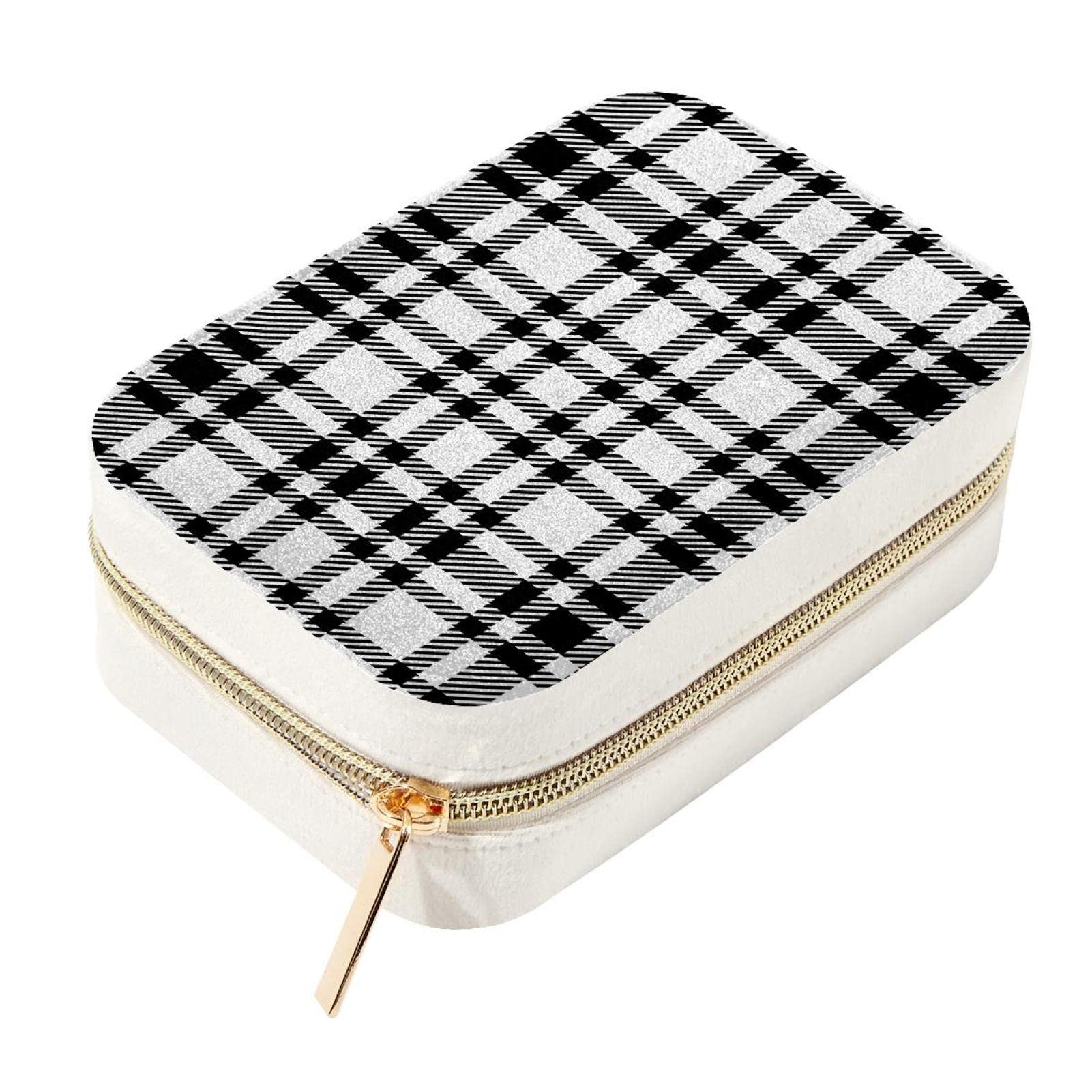 Boîte à bijoux en velours cadeau idéal portable et compact avec fermeture éclair