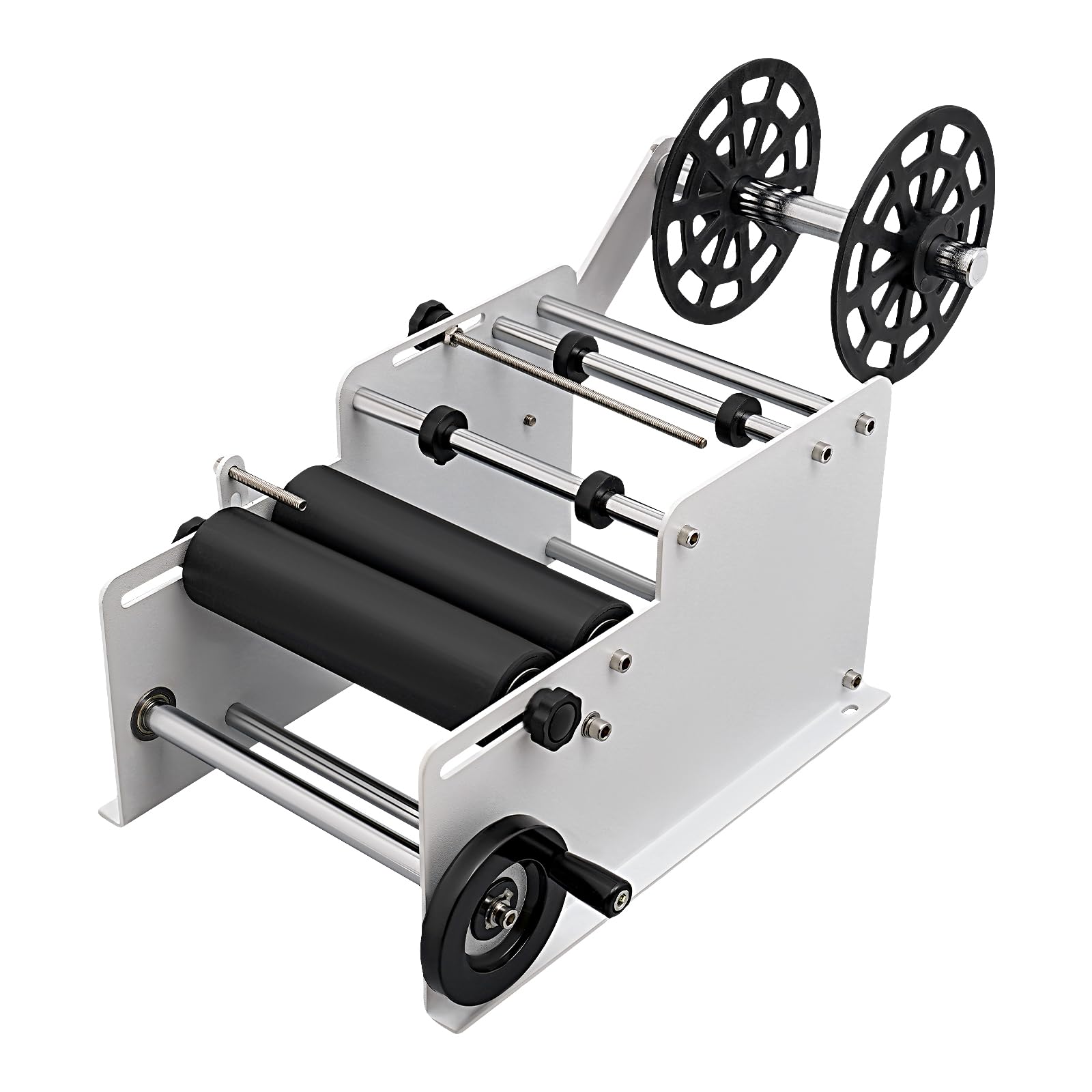 CRYBY Bottle Labeling Machine, Manual Round Labeling Machine Bottle Label Applicator, Adjustable Round Bottle Labeler Plastic Bottle Glass Beer Bottle Labeling Machine, Applicable Bottle Height 8.66In