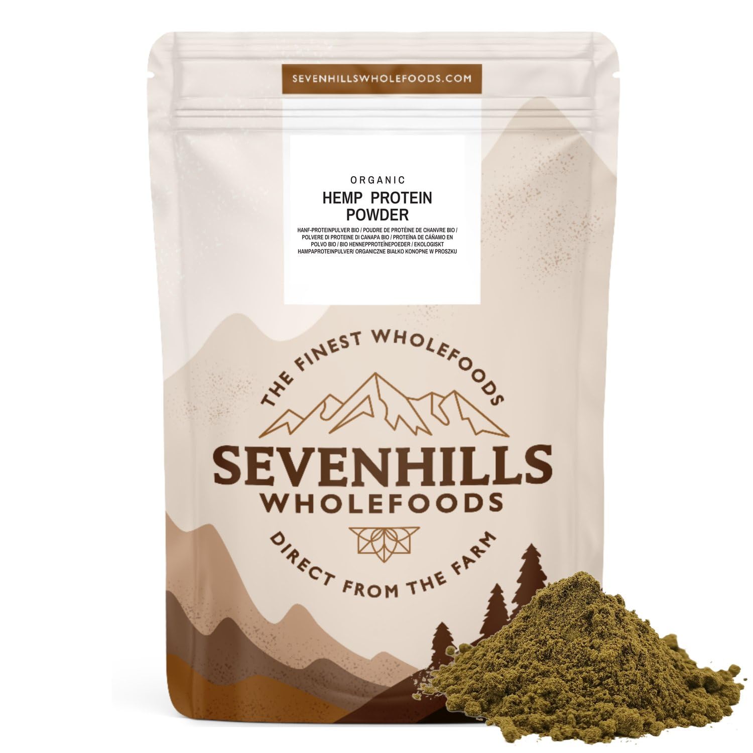 Sevenhills Wholefoods Polvere Di Proteine Di Canapa Cruda Bio 1kg