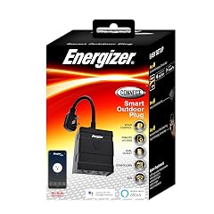 Energizer Connect Smart Weather Resistant Outdoor Plug with Voice Control and Remote Access Compatible with Alexa and Google