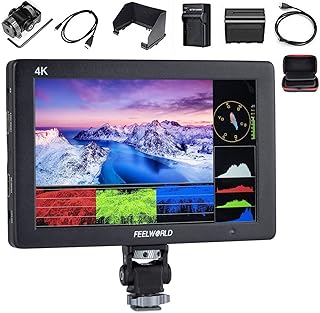 FEELWORLD T7 Plus 7" 3D LUT On-Camera Field Monitor with 4K HDMI Input/ Output IPS 1920x1200 Rugged Solid Aluminum Housing DSLR Monitor with Peaking Focus False Colors