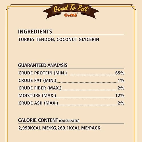 Vista 22 de Gootoe Tendones de pavo para perros, golosinas hipoalergénicas para perros, alternativa de cuero crudo, masticables de larga duración