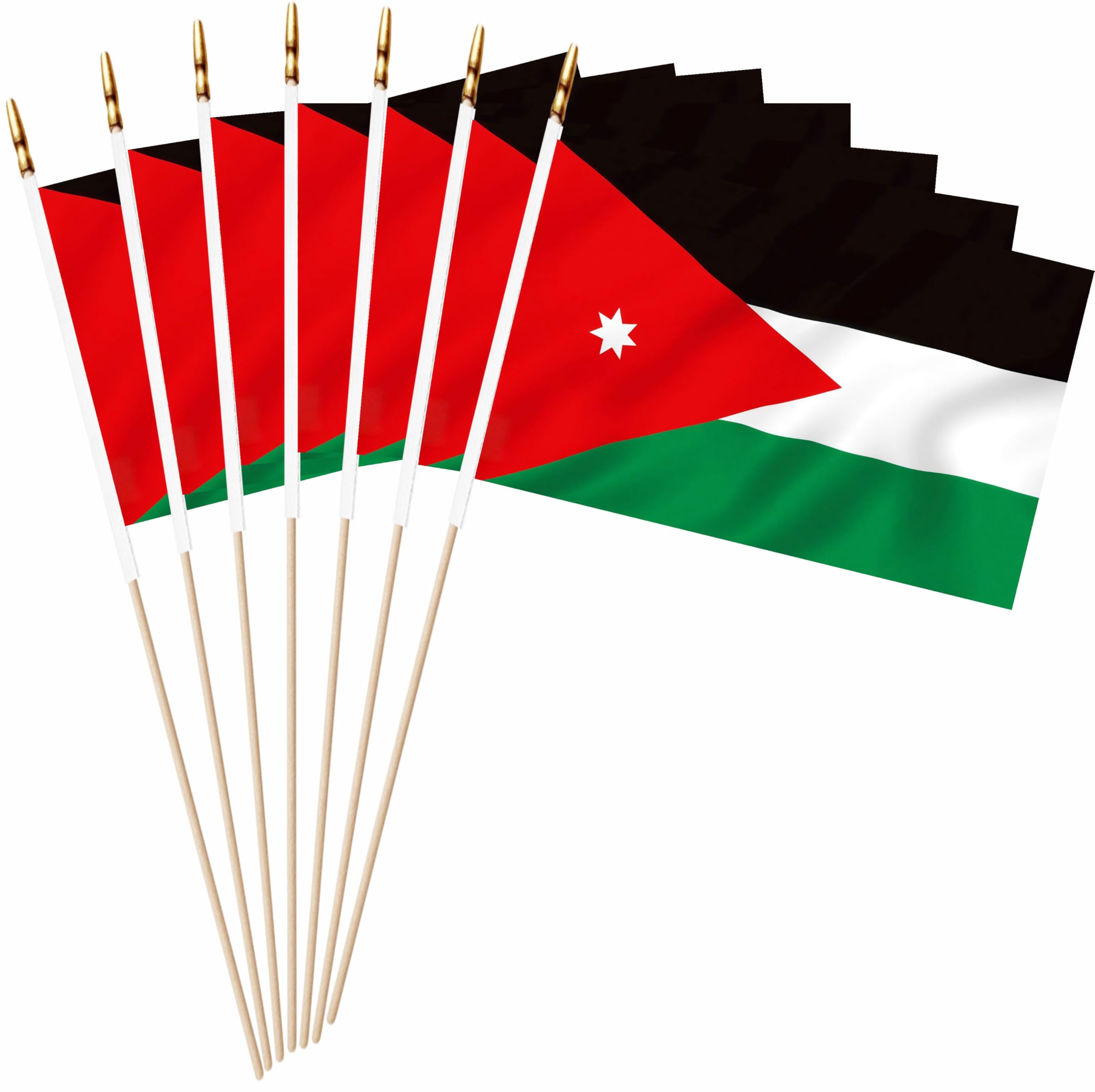 Drapeau de la Jordanie sur bâton pour réussir vos décors de événements nationaux