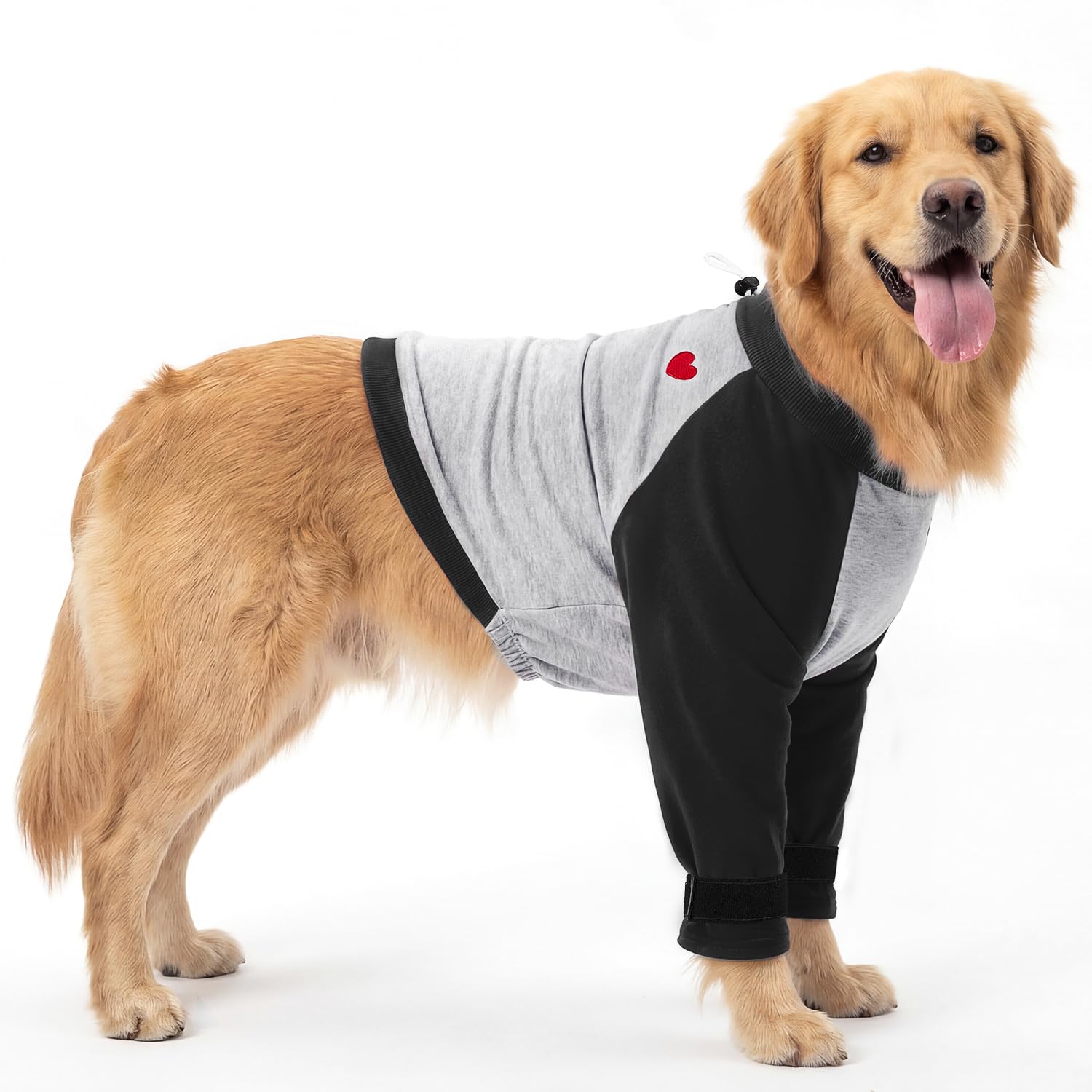 Eyein Dog Surgery Recovery Suit for Front Legs - Dog Leg Wound Protector Elbow with Thick Soft Fleece Sleeve to Prevent Licking & Chewing, Dog Surgical Suit for Injured Protection Medical Aftercare