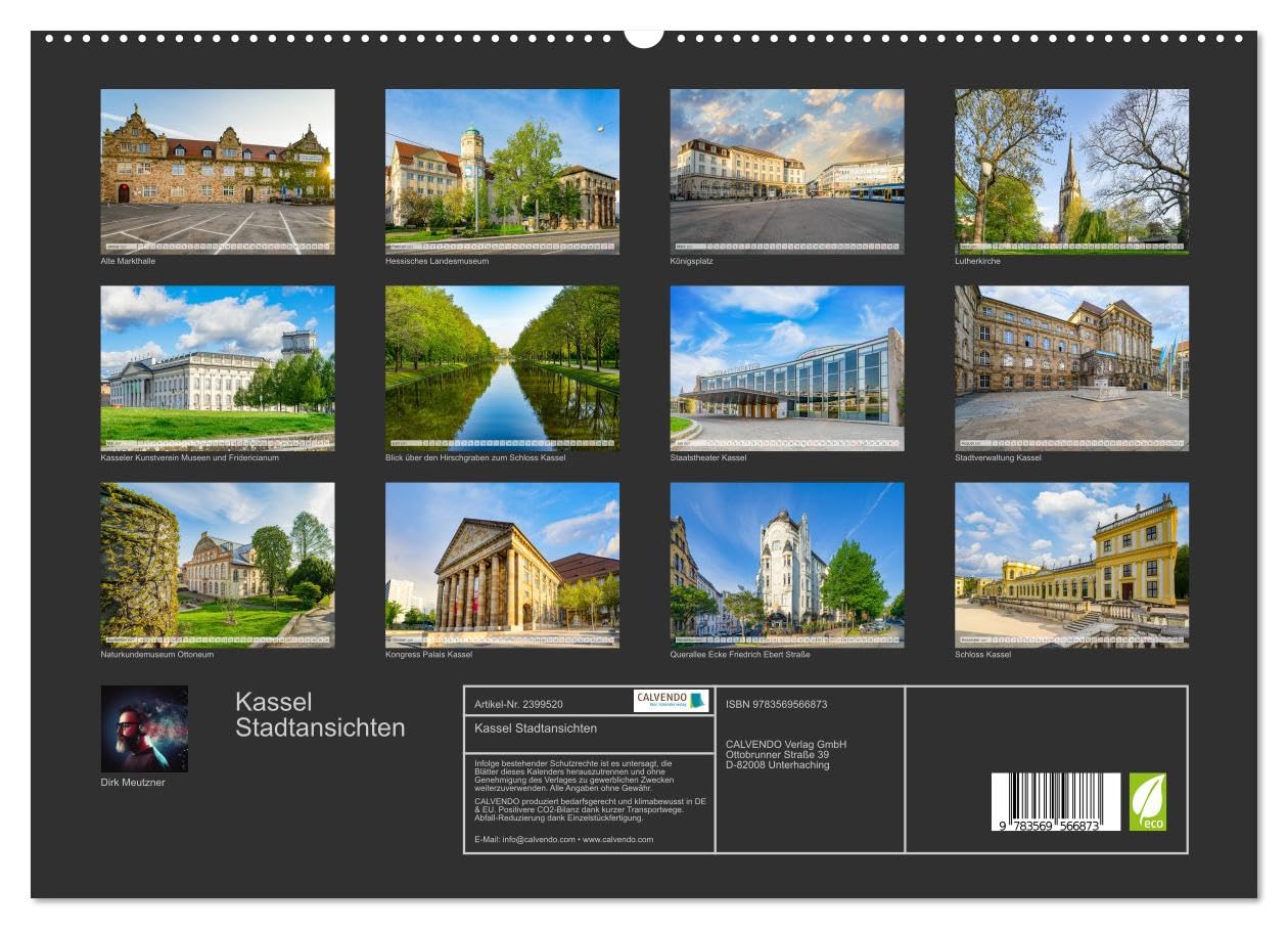 CALVENDO - Kassel Stadtansichten (hochwertiger Premium Wandkalender 2027 DIN A2 quer), Kunstdruck in Hochglanz: Eine traumhafte Bilderreise durch die einmalige Stadt Kassel