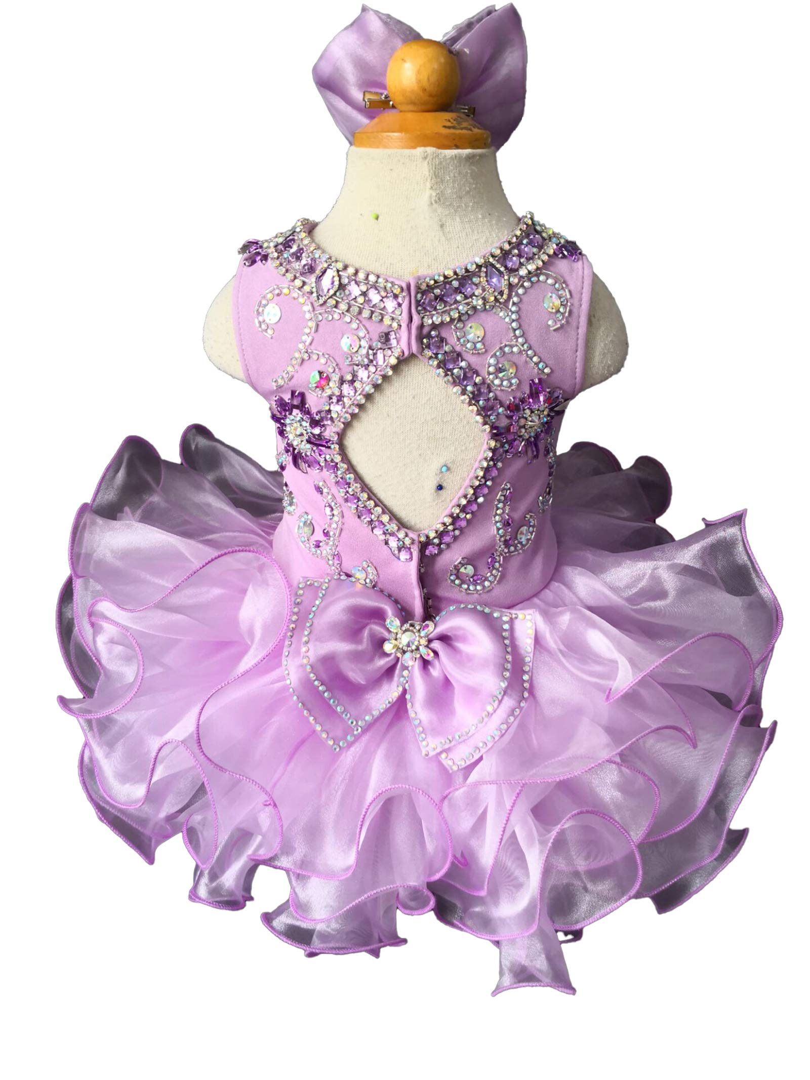 Jenniferwu Vestido Bebé Niñas Moderna/Ajustada - Morado - 12 -18 Meses