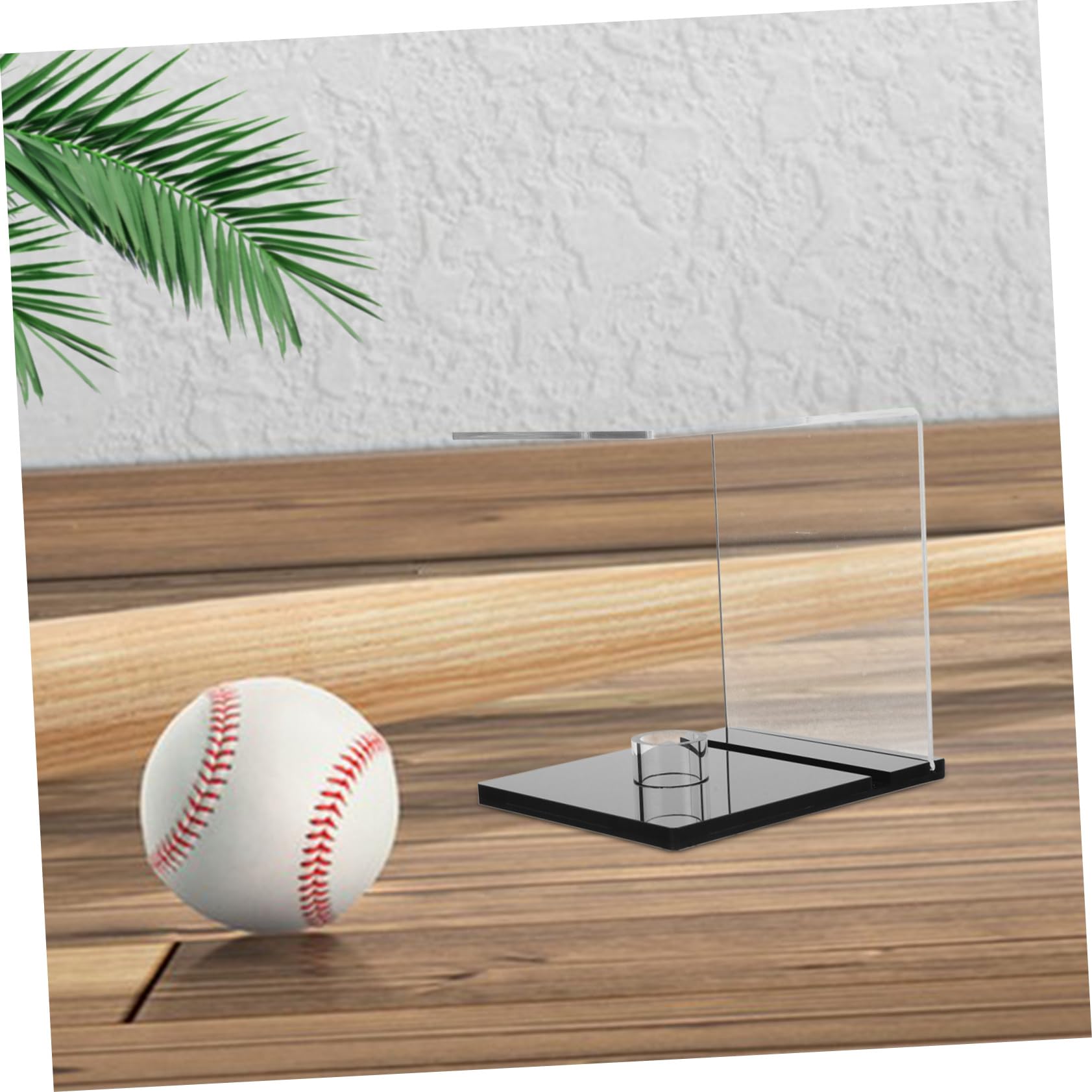UKCOCO 2piezas Expositor De Cajas De Bolas Transparente Soporte Acrílico para Balones De Béisbol Base De Sóftbol para Proteger Recuerdos Autografiados Unidades para Exhibir Estante o