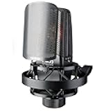 TAKSTAR XLR Condenser Microphone with 34mm Large Diaphragm, TAK55 Three Polar Patterns & Gain Adjustment, Professional Studio Microphone for Recording, Podcasting, Singing, Streaming & Voice Overs