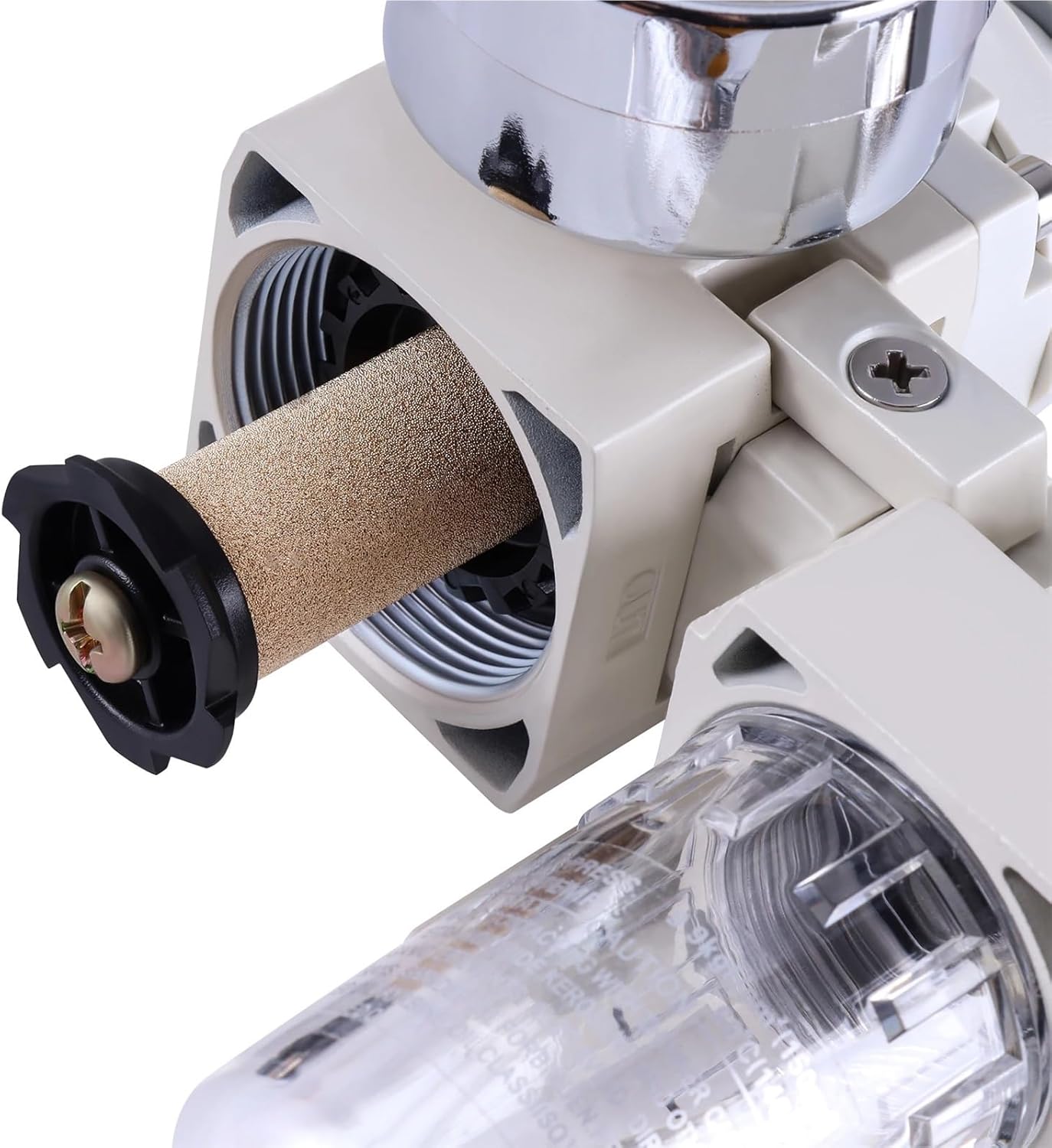 1pc Pneumatic Pressure Regulator Air Processor Compressed Air Filter Regulator Lubricator Combo Water/Oil Trap Separator(AC2010-2 1l4NPT)