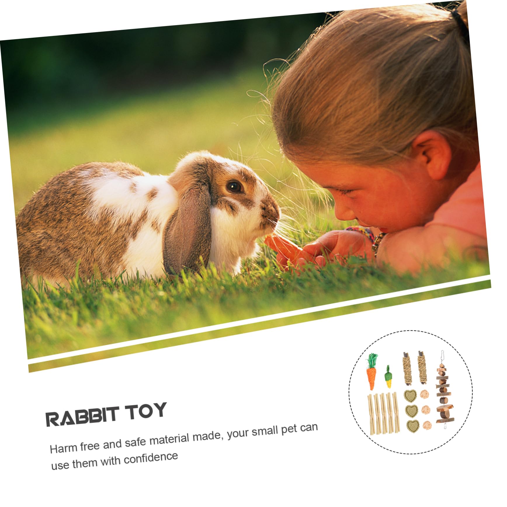 DOITOOL 2sätze Bunny Kauspielzeug Teiliges Spielzeug Für Hamster Meerschweinchen Kaninchen Zahnpflege Zubehör Aus Natürlichen Materialien Unterhaltsame Beschäftigung Für Kleintiere