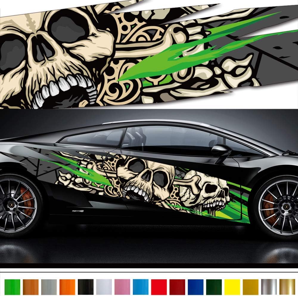 バイナルグラフィック覚醒シリーズスカル髑髏 ワイルドスピード系デカール 車用かっこいいステッカー 上質本格限定カスタム