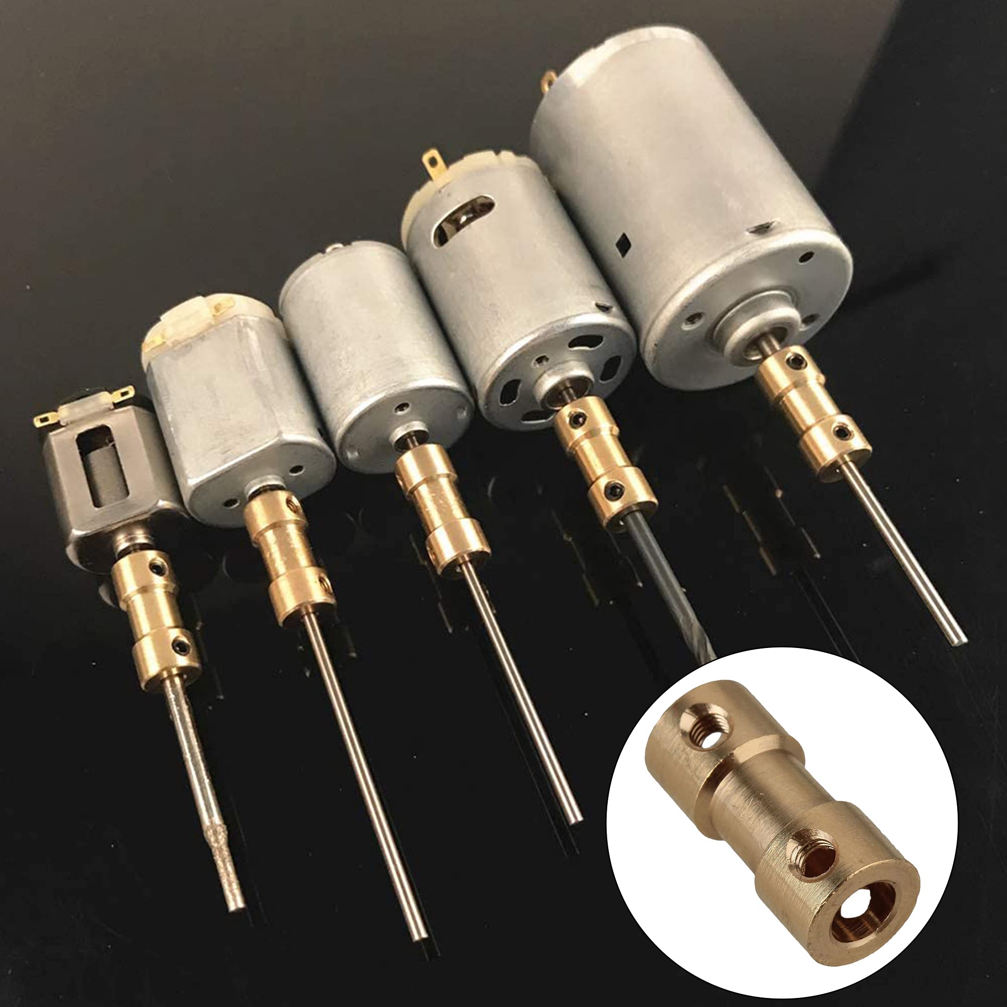 Coupleur D'arbre Rigide 5 Mm à 5 Mm - Uxcell - Doré - 22 X 14 Mm - Lot De 2 - Avec Vis De Fixation