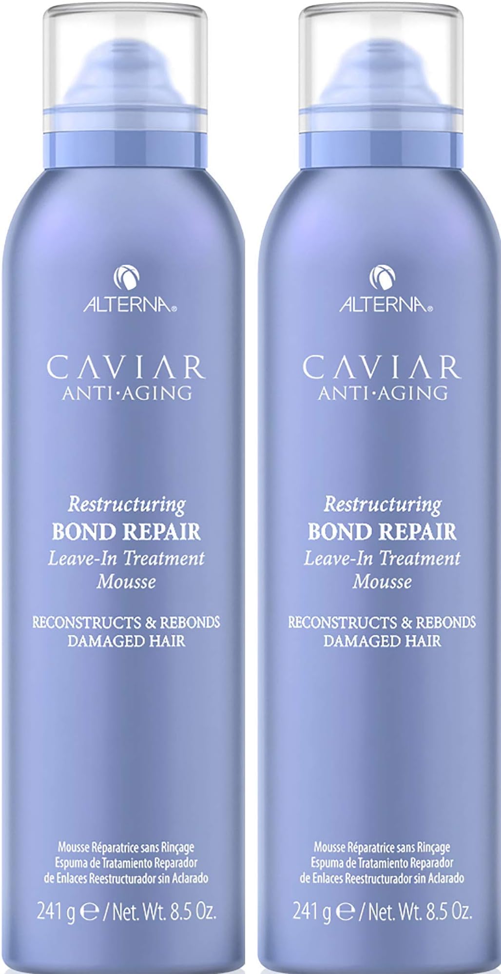 Alterna Haircare Caviar Anti-Aging Restructuring Bond Repair Leave-in Treatment Mousse, 2 Count