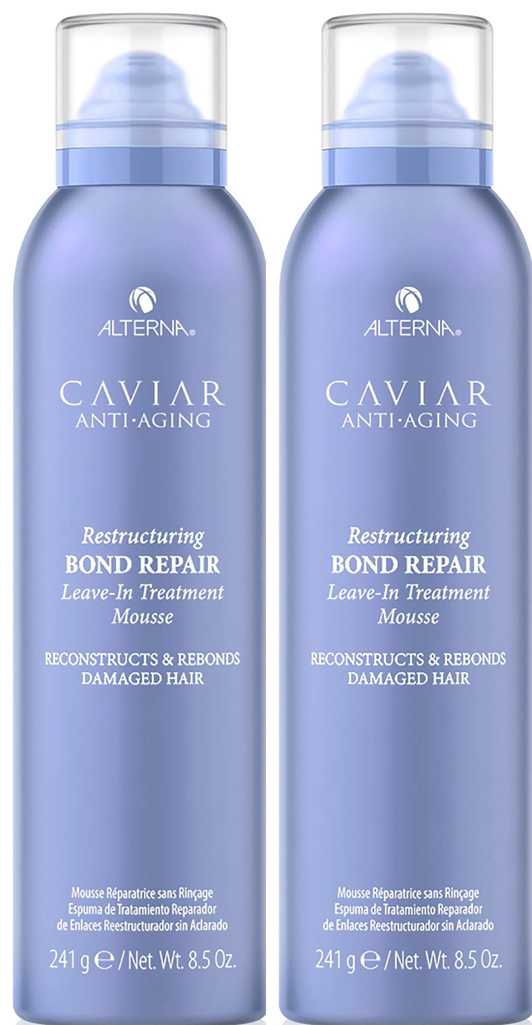 Alterna Haircare Caviar Anti-Aging Restructuring Bond Repair Leave-in Treatment Mousse, 2 Count