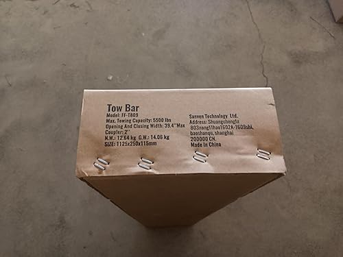 Miniatura 14 de VEVOR Barra de remolque, capacidad de remolque de 5500 libras con cadenas, barra de remolque universal montada en parachoques de acero aleado con