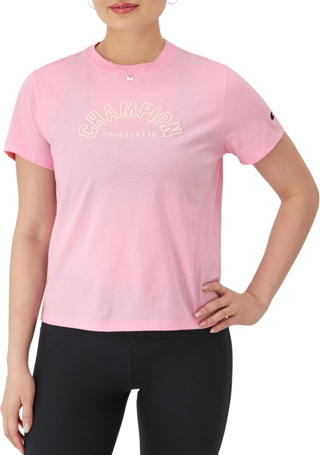 Champion Women’s Tshirt, Classic Graphic Tshirt Lightweight and Comfortable Tee For Women (Plus Size Available)