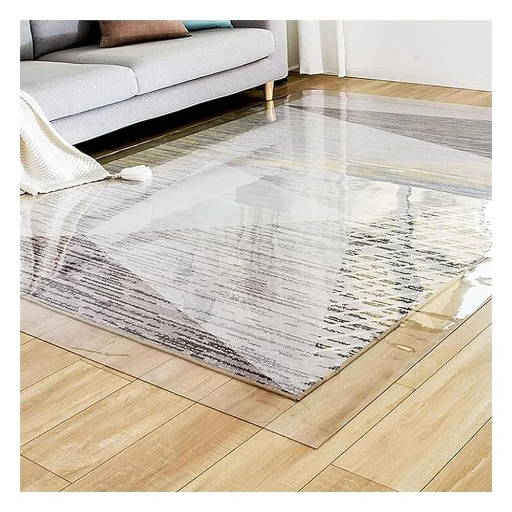 C Vinyl Floor Runner 2 mm di spessore antiscivolo impermeabile trasparente tappeto protezione per corridoio e pavimenti in legno duro tappetino durevole (153 x 397 cm) ideale per casa e ufficio.
