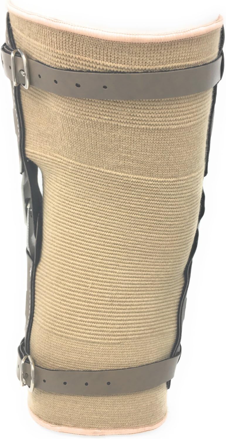 OTC Knee Brace, Hinged Bars, Knit Elastic