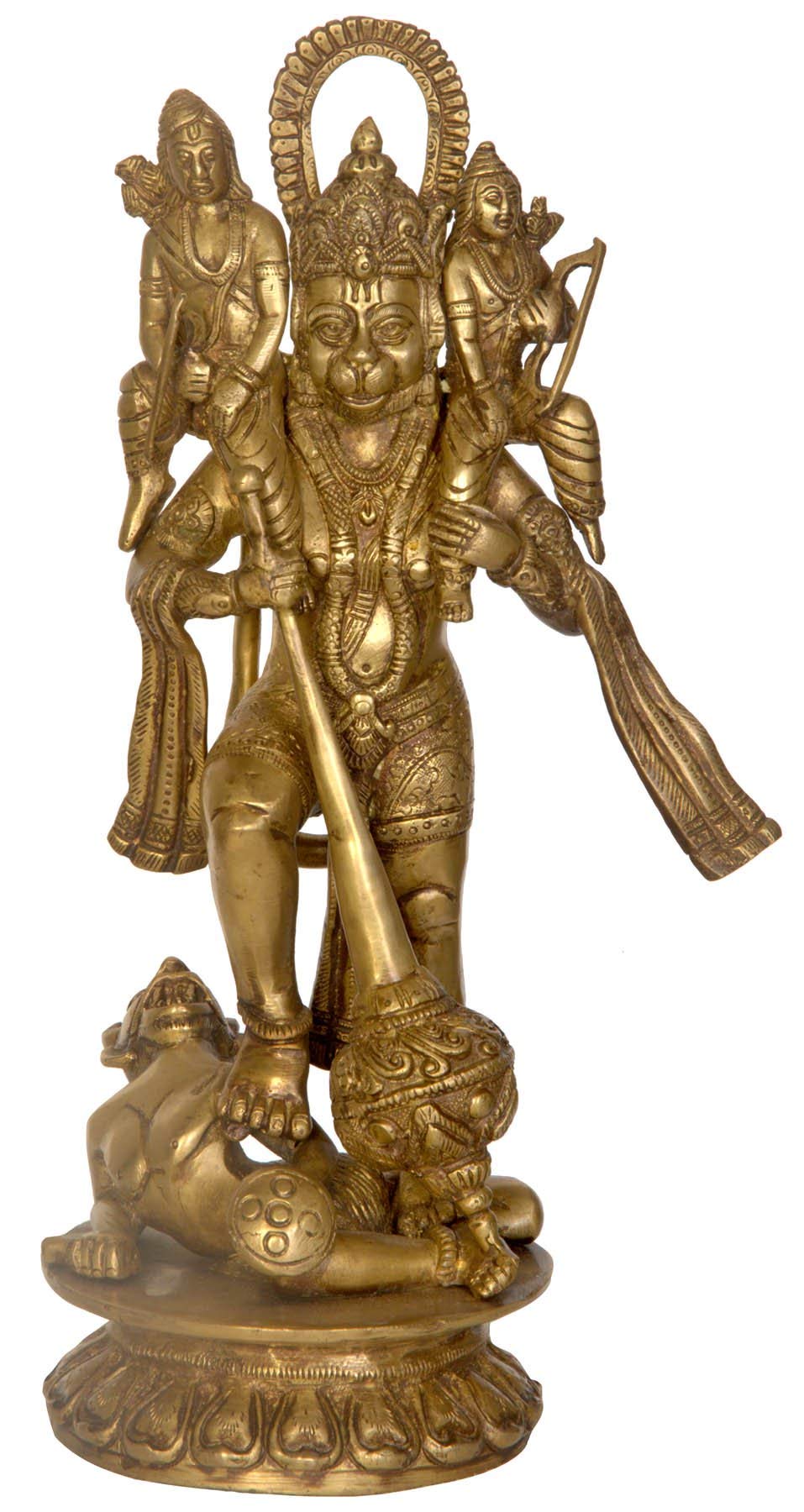 Statue Hanuman en laiton : décoration spirituelle et art de l'Inde