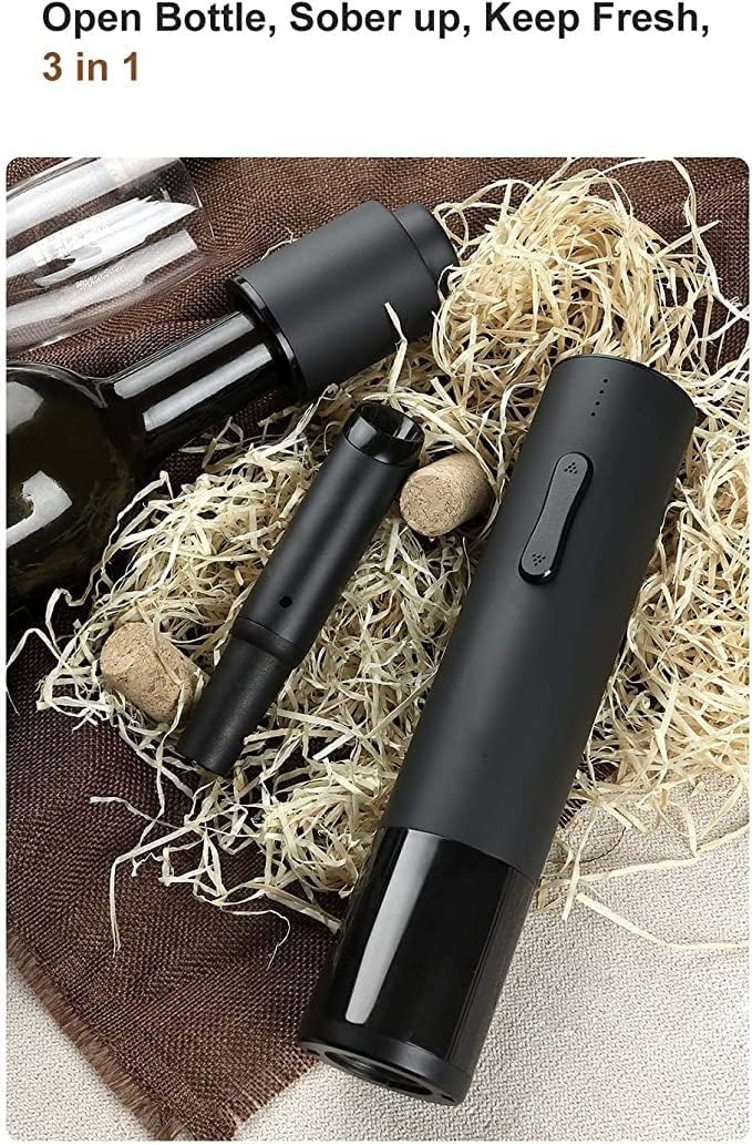 Automatic Red Wine Bottle Opener Cap Stopper Decanter Electric Corkscrew Foil Cutter Cork Out Tool