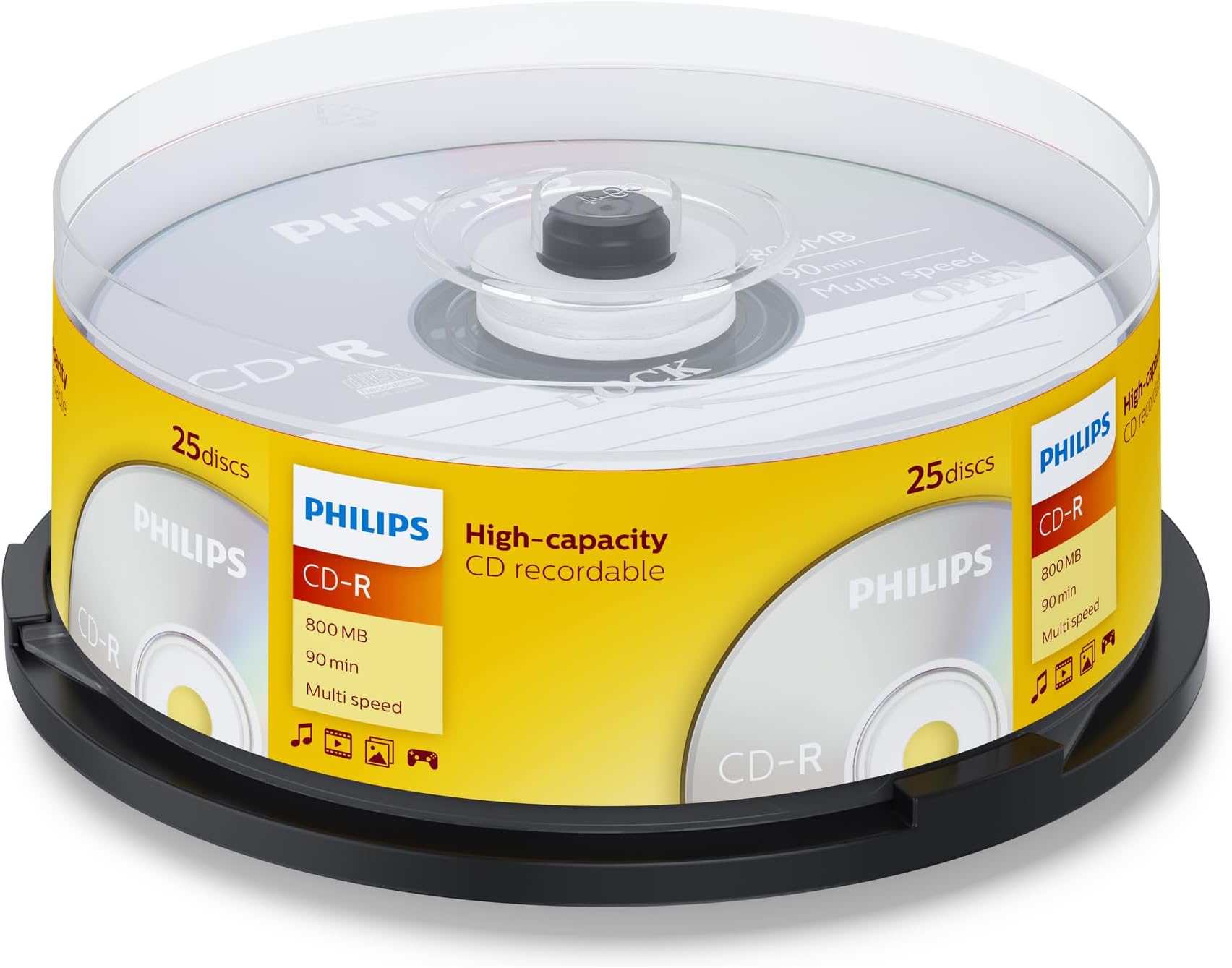 CD-R 800 MB Data (Gbyte/90 Minuten, Multi Speed Recording 25er (Packaging may vary)