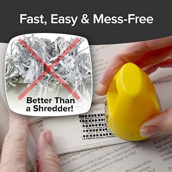 ID Police Identity Theft Protection Roller Stamp, Self-Inking, Mess-Free