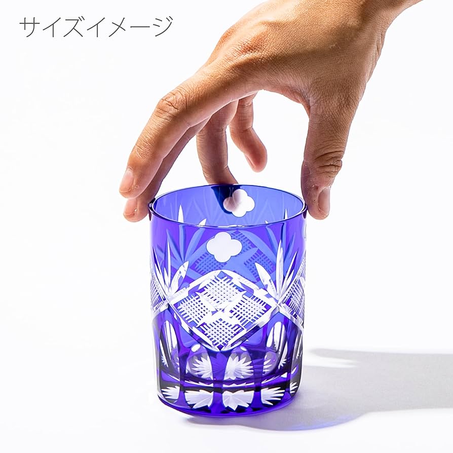 Amazon | 【 太武朗工房 公式 直販 】 江戸切子 四ツ葉元禄紋