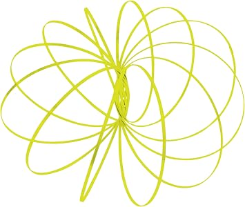 Geospace Original GeoFlux Mesmerizing 3-D Kinetic Sculpture & Interactive Spring Toy Yellow Glow
