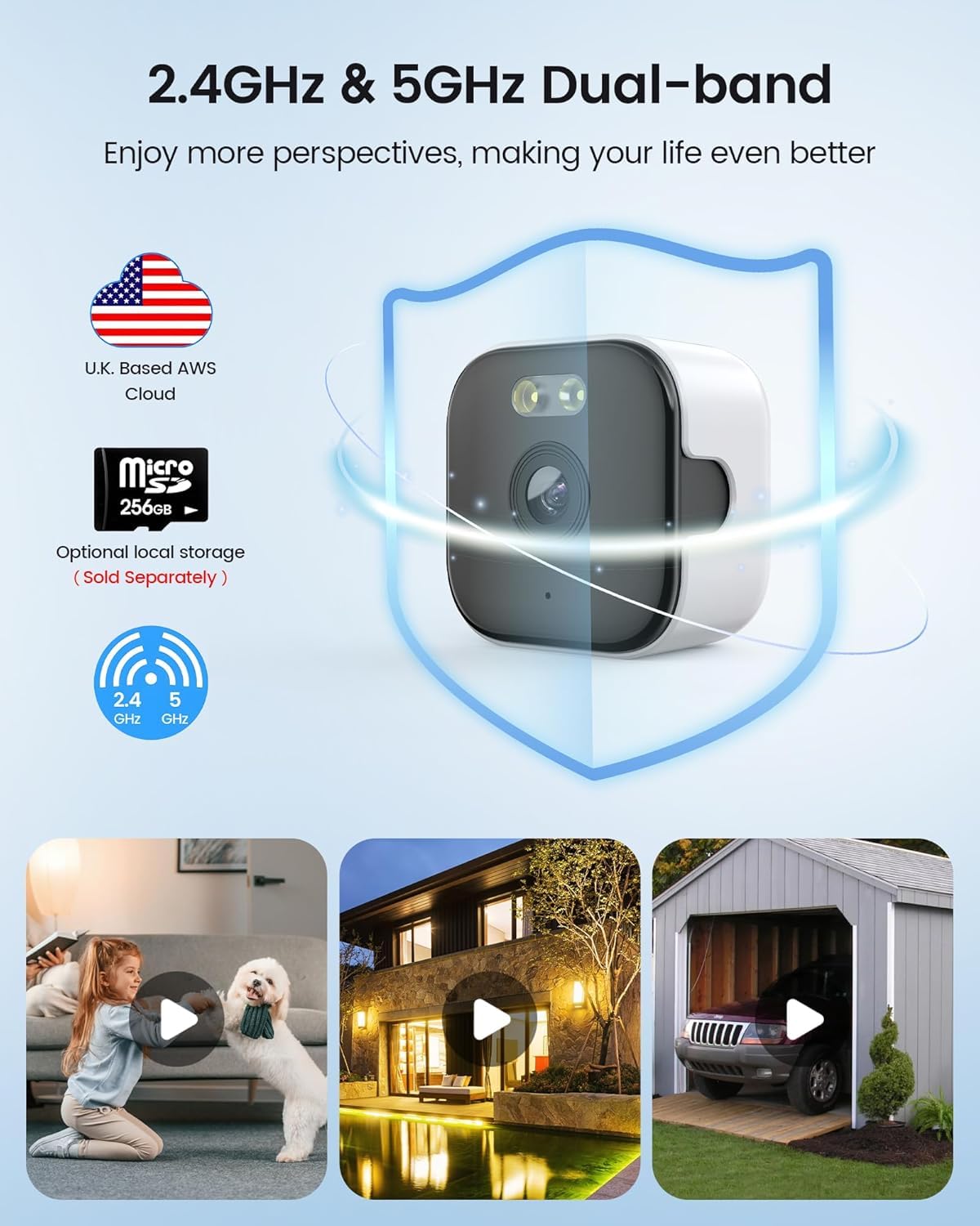 Aqash Window Security Camera 2 Pack 3MP 2K - 5GHz WiFi Wired Safeview Window Camera with Night Vision for Looking Outside Indoor, 24/7 Recording Motion Detection ChroMax AI Color Support — view 6