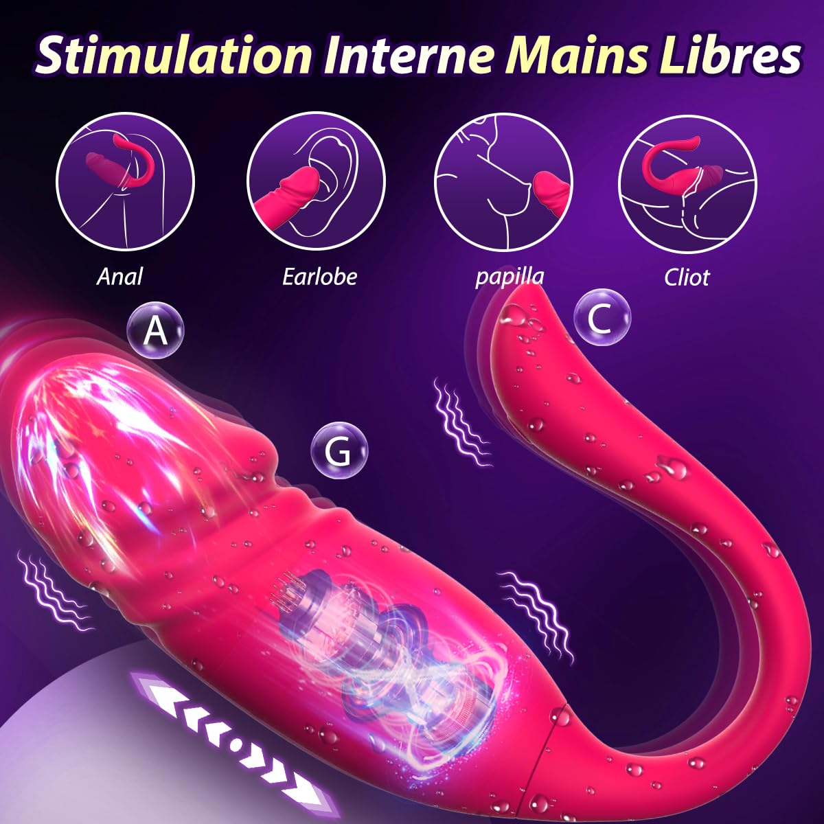 Vibrator Adult Sex Toys App Remote Control G Spot Vibrators Long Distance Egg Vibrator Wireless Bluetooth Rechargeable Wearable for Female Couples Clitoral Stimulator Sexual Pleasure Tools for Women