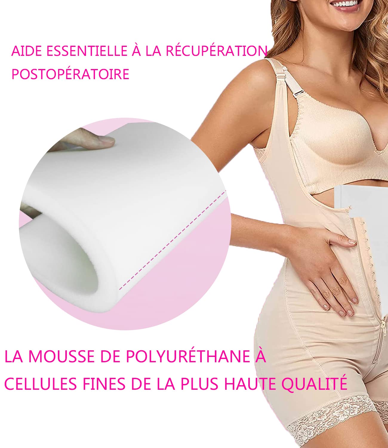 4 Paquet Mousse Lipo 1.3×20×28cm Feuille de mousse pour liposuccion pour aider avec la liposuccion post-chirurgicale, l'abdominoplastie, la graisse des bras et des cuisses