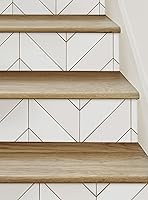 Vista 2 de Simple Shapes Gold Lines Chevron - Tira para elevar escaleras (blanquecino, paquete de 15, 48 pulgadas de ancho x 7 pulgadas de alto)