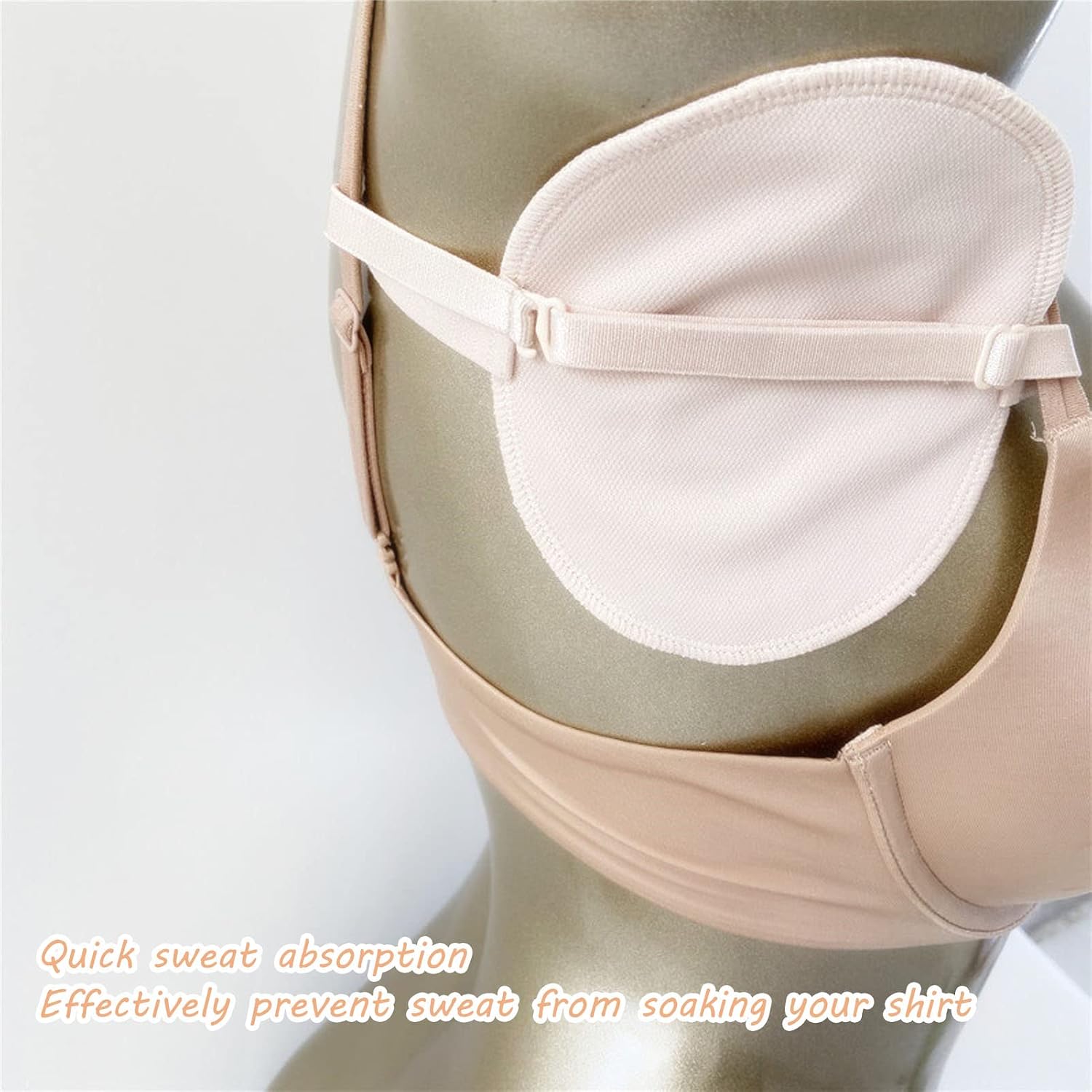 Dioche 2pcs Underarm, Reusable Adjusted Armpit, Breathable Cotton Armpit Sweat Strap Pads for Women Men, Non Sweat Armpit, Wholesale Business