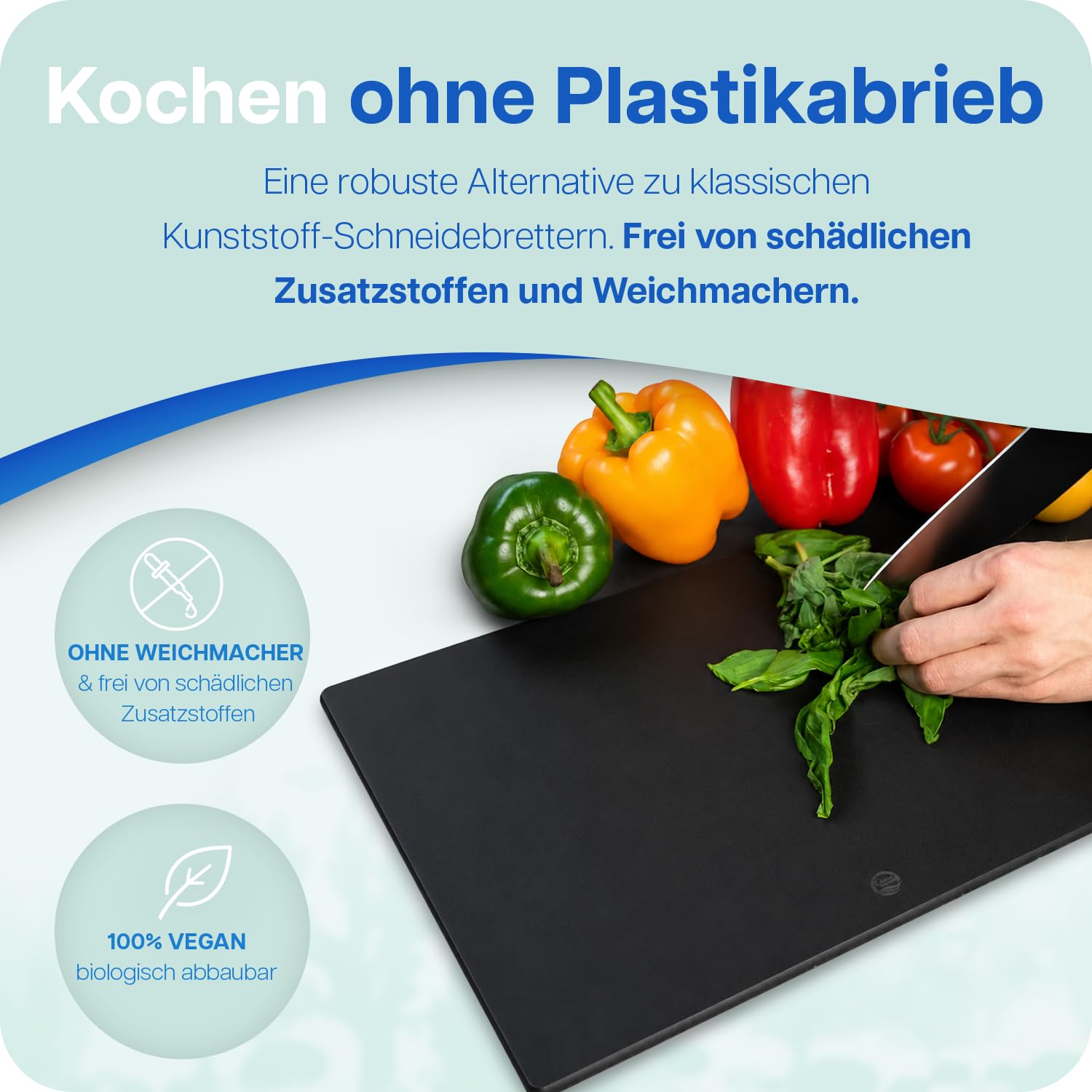 Schneidebrett Set, lebensmittelgeeignetes Resin und Holzfaser, 3 Stück Holzschneidebrett, antibakterielles Cutting Board, spülmaschinenfest bis 60°C