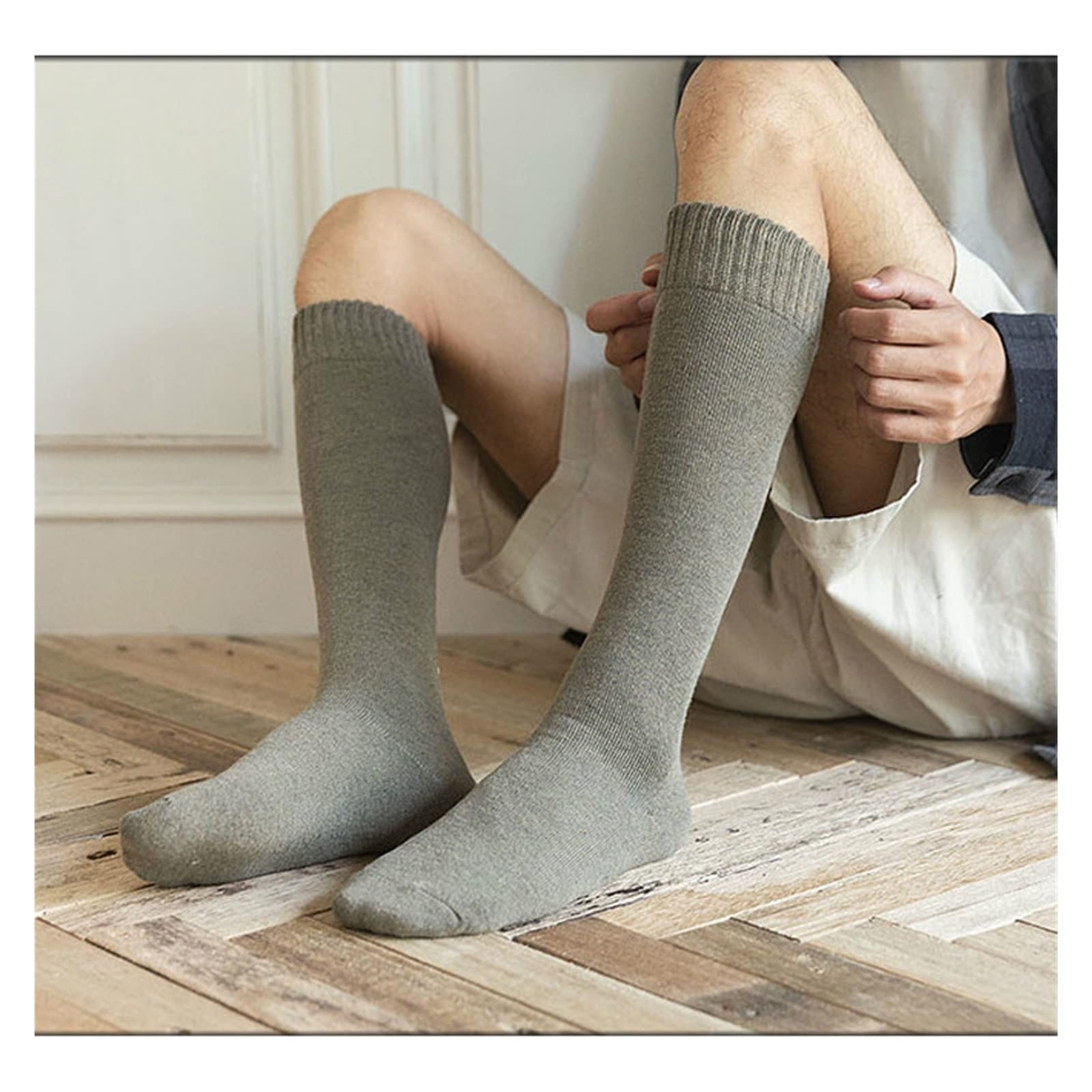 Chaussettes longues en laine épaisses anti-pieds froids pour affronter l'hiver