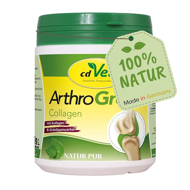cdVet ArthroGreen Collagen 300 g - Articulaciones Naturales saludables para Animales con colágeno (1 Unidad)